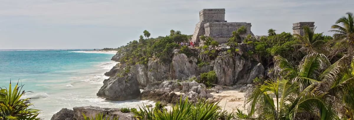 Tulum coastline in Mexico